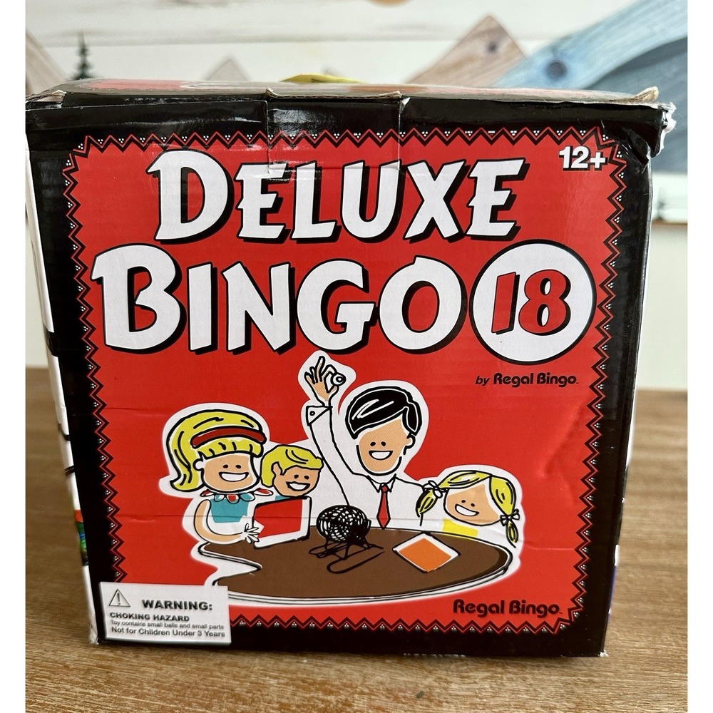 Deluxe Bingo Game Set with Cage, Balls, Board, Cards & Chips Family Fun